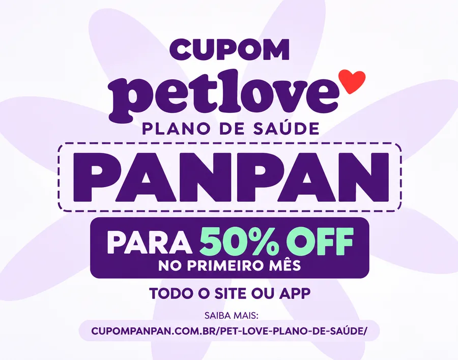 Cupom plano de saúde Petlove: código PANPAN dá 50% OFF no primeiro mês no site ou app